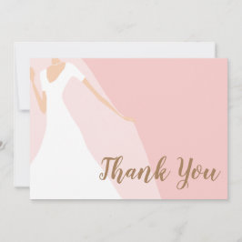 Chic Blush Pink Vrijgezellenfeest Bedankkaart