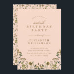Chic Blush Pink Waterverf Greenery 60th Birthday Kaart<br><div class="desc">Nodig je gasten uit voor het 60ste verjaardagsfeest van je vriend met onze uitnodiging tot het vieren en vrouwelijk worden van de verjaardag! Met zwarte roze achtergrondkleur met waterverf groen en bloemen in gemuteerde tonen onderaan. Uw partijdetails worden getoond in een classy typografie die serif en cursief met manuscriptdoopvonten combineert....</div>