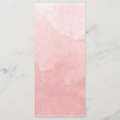 Chic Blush Pink Waterverf, Monogram Weddenschap Me Menu (Achterkant)