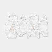 Chic Blush Pink White Marble Script Name Monogram Bedankdoosjes (Uitgevouwen)