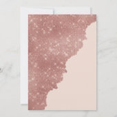 Chic Blush Roos Gouden Glitter Kleurenblok Sweet 1 Kaart (Achterkant)