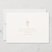 Chic Blush Roos Ivoor Fotobruiloft Save The Date (Achterkant)