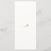 Chic Blush Roos Ivoor Kaart Wedding Menu (Achterkant)