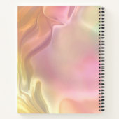 Chic blush roos unicorn dripping glitter monogram notitieboek (Achterkant)