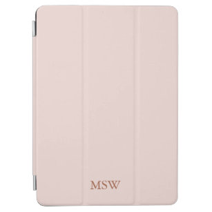 Chic blush roze aangepaste monogram initiaal elega iPad air cover