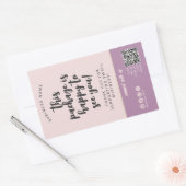 Chic Blush Roze & Beige Verpakking Vrouwelijk Labe Rechthoekige Sticker (Envelop)