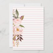 Chic Blush Roze Bloemen Baby shower Kaart (Achterkant)