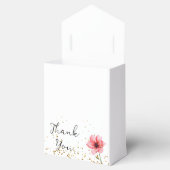 Chic Blush Roze Bloemen Confetti Lijst bruiloft Bedankdoosjes (Geopend)
