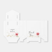 Chic Blush Roze Bloemen Confetti Lijst bruiloft Bedankdoosjes (Uitgevouwen)