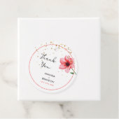 Chic Blush Roze Bloemen Confetti Lijst bruiloft Bedankjes Labels (In situ)