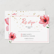 Chic Blush Roze Bloemen Confetti Lijst bruiloft