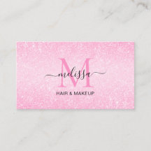 Chic Blush Roze Glitter Monogram