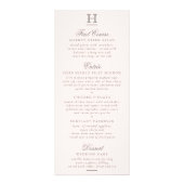 Chic Blush Roze & Grijs Wedding Menu Sjabloon (Voorkant)