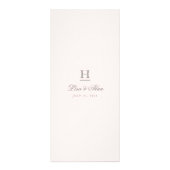 Chic Blush Roze & Grijs Wedding Menu Sjabloon (Achterkant)