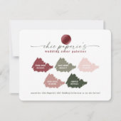 Chic Blush Roze & Groene Kleuren Huwelijkskleurenk (Voorkant)