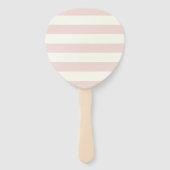 Chic blush roze iory stripes script Vrijgezellenfe Handwaaier (Achterkant)