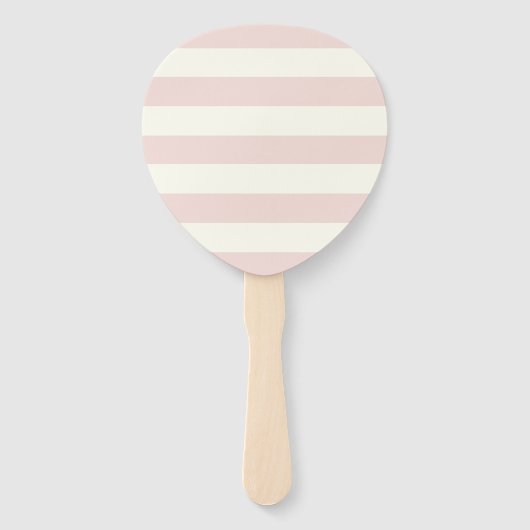 Chic blush roze iory stripes script Vrijgezellenfe Handwaaier (Achterkant)