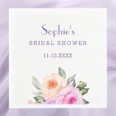 Chic Blush Roze Lila Bright Rozen Vrijgezellenfees Servet