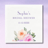 Chic Blush Roze Lila Bright Rozen Vrijgezellenfees Servet