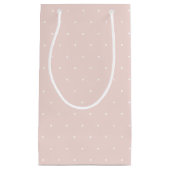 Chic blush roze minuscuul poka punts patroon schat klein cadeauzakje (Voorkant)