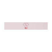 Chic Blush Roze Monogram Huwelijk Uitnodigingen Wikkel (Vlak)