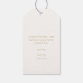 Chic Blush Roze Rose bruiloft Dank u Cadeaulabel (Achterkant)