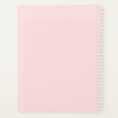 Chic Blush Roze Rose Gold Custom Monogram Planner (Achterkant)