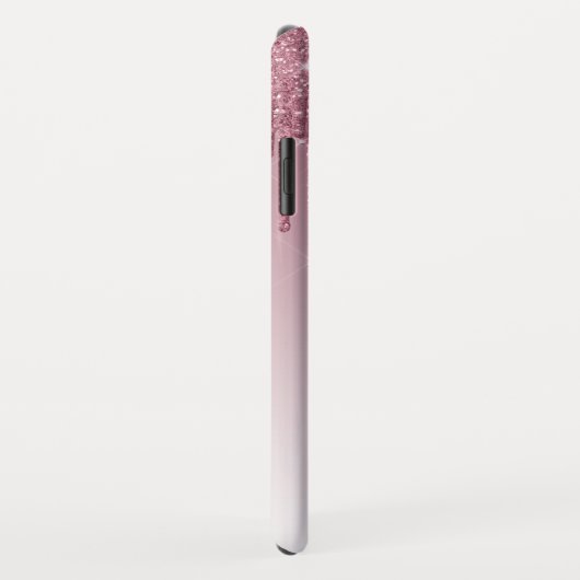 Chic Blush Roze Rose Gold Glitter Sparkle Monogram Case-Mate iPhone Case (Achterkant/rechts)