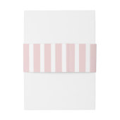 Chic Blush Roze Sociale Club Roze Streep Uitnodigingen Wikkel (Achterkant Voorbeeld)