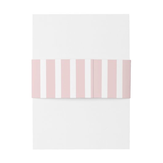 Chic Blush Roze Sociale Club Roze Streep Uitnodigingen Wikkel (Achterkant Voorbeeld)