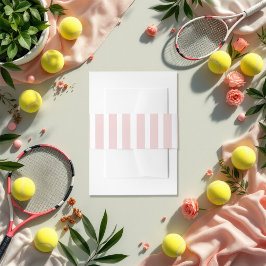 Chic Blush Roze Sociale Club Roze Streep Uitnodigingen Wikkel