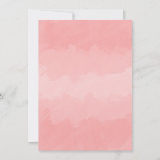 Chic Blush Roze Waterverf Floral Vrijgezellenfeest Kaart (Achterkant)