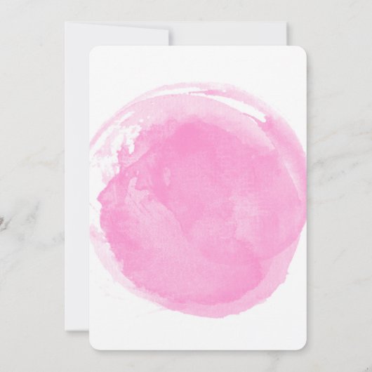 Chic Blush Roze Waterverf Graduation Party Invit Kaart (Achterkant)