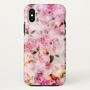 Chic  Blush Roze Waterverf Rozen Floral Case-Mate iPhone Case