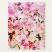 Chic  Blush Roze Waterverf Rozen Floral Planner (Achterkant)