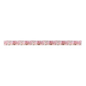 Chic  Blush Roze Waterverf Rozen Floral Satijnen Lint (Voorkant)