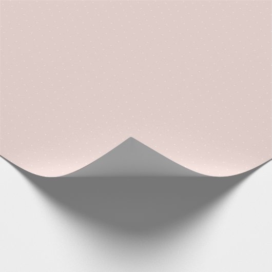 Chic blush roze witte kleine poka punts patroon sc cadeaupapier (Hoek)