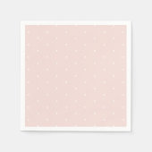 Chic Blush roze witte minuscule poladots patroon l Servet (Voorkant)