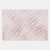 Chic Blush Roze Zebra Animal Verjaardag Inpakpapier Vel (Voorkant 3)