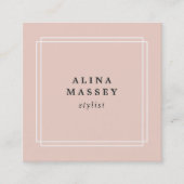 Chic Blush | Sociale media Vierkante Visitekaartje (Voorkant)