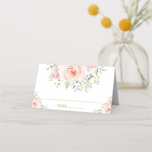 Chic Blush Waterverf Bloed Vrijgezellenfeest Wedde Plaatskaartje