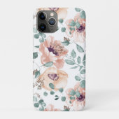 Chic Blush Waterverf Flowers iPhone iPad Case (Achterkant)
