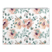 Chic Blush Waterverf Flowers Kalender (Hoes)
