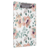 Chic Blush Waterverf Flowers Klembord (Rechts)
