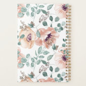 Chic Blush Waterverf Flowers Planner (Achterkant)