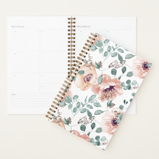 Chic Blush Waterverf Flowers Planner (Display)