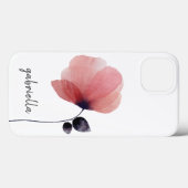 Chic Blush Waterverf Poppy Case-Mate iPhone Case (Achterkant (horizontaal))