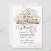 Chic Blush Wildflower Boek Nieuw Chapter Baby show Kaart (Voorkant)
