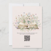 Chic Blush Wildflower Boek Nieuw Chapter Baby show Kaart (Achterkant)