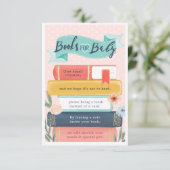 Chic Boeken voor Baby Bloemen Boek Thema Baby show Informatiekaartje (Staand voorkant)
